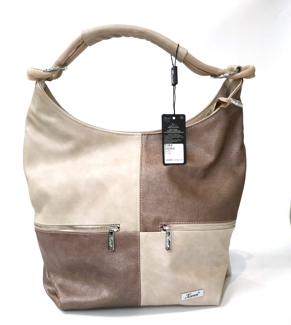 Сумка жіноча KAREN DIORA D364 dark biege